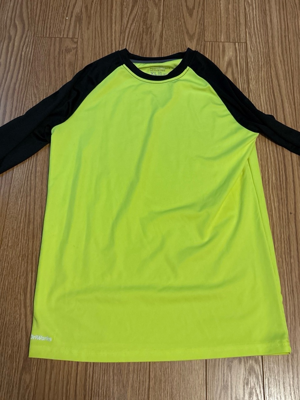 Athletic Works High-Vis Yellow and Black Performance Tee